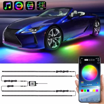 Neony Bluetooth - Pływające - Oswietlenie pod samochód
