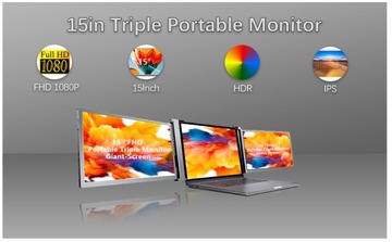 Двойной экран 15,4-дюймовый HD 1080P IPS удлинитель экрана для ноутбука