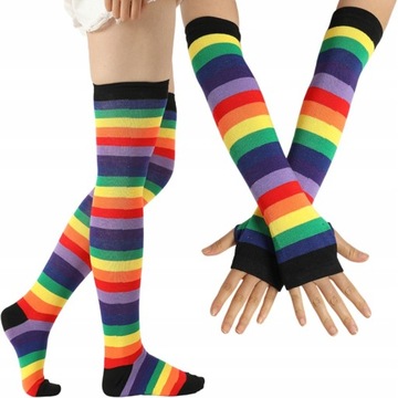 Полосатые гольфы Milena Gloves