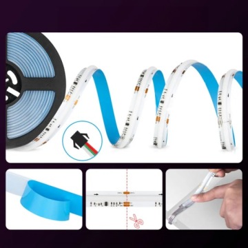 СВЕТОДИОДНАЯ ЛЕНТА 5M COB NEON RGBIC 576LEDM WS2811 НАБОР ДИСТАНЦИОННОГО ПРИЛОЖЕНИЯ BLUETOOTH
