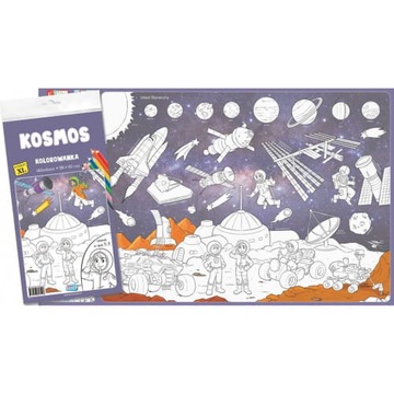 Duża Kolorowanka podłogowa rozkładana XL KOSMOS