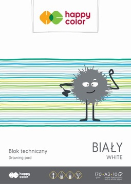 BLOK TECH.A3 BIAŁY 10K 170G HAPPY COLOR HA 3550 30
