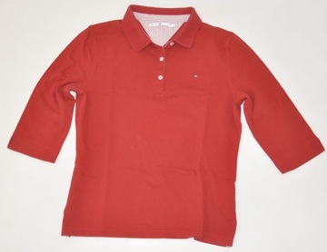 TOMMY HILFIGER BLUZKA damska polo czerwona M/L