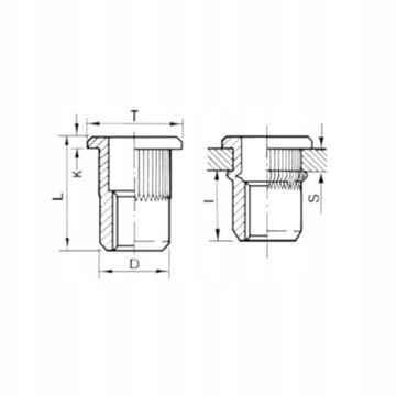 ГАЙКА РОЛИКОВАЯ ЗАКЛЕПКА М8 ОЦИНКОВАННАЯ 1-3,5 100ШТ.