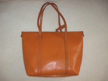 Gianni Conti duzy shopper skóra naturalna orange