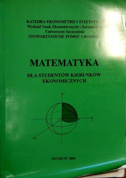 matematyka dla studentów kierunków ekonomicznych Barbara Batóg