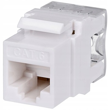 Moduł Keystone Gniazdo LAN RJ-45 KAT.6 biały