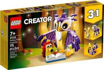 KLOCKI LEGO | CREATOR 31125 FANTASTYCZNE LEŚNE ZWIERZĘTA SOWA JEŻYK JELONEK