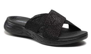 SKECHERS KLAPKI DAMSKIE CZARNE WSUWANE 37 1ŻKB