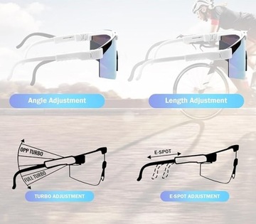 ГИБКИЕ СПОРТИВНЫЕ СОЛНЦЕЗАЩИТНЫЕ ОЧКИ UV400 ФИЛЬТР БЕЛЫЙ + ЧЕХОЛ