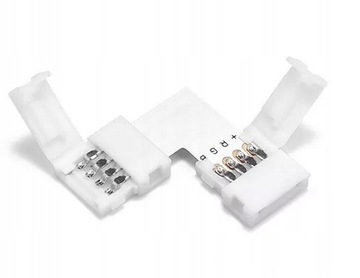 ZESTAW ZŁĄCZKA KĄTOWA/NAROŻNA DO TAŚM LED RGB 10mm