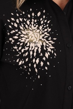 ЖЕНСКАЯ РУБАШКА БОЛЬШОГО РАЗМЕРА, ЭЛЕГАНТНАЯ, ДЛИННАЯ, ОВЕРСАЙЗ, СТИЛЬНАЯ, ОДНОТОННАЯ