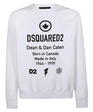 DSQUARED2 luksusowa męska bluza WHITE -40% ITALY