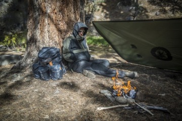 Анорак HELIKON WOODSMAN Kangaroo Trekking Jacket Black / Taiga Green S