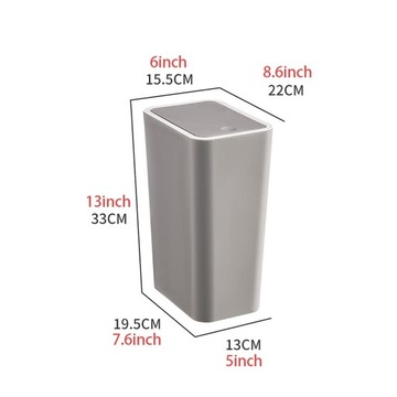 Контейнер для мусора офисный БЕЛЫЙ 1 шт.