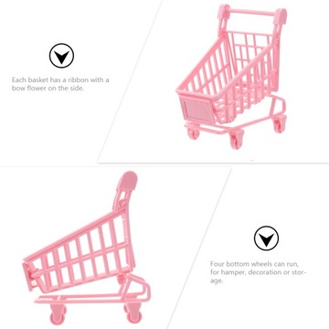 МИНИАТЮРНАЯ КОРЗИНКА ДЛЯ ПОКУПОК РОЗОВАЯ КУКЛА
