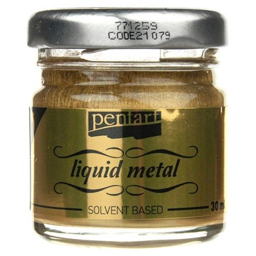 CIEKŁY METAL płynny Pentart farba 30ml złoty