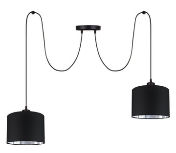 LAMPA WISZĄCA SUFITOWA ŻYRANDOL NOWOCZESNA CZARNA