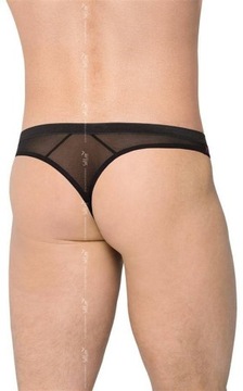 SEKSOWNE Stringi męskie 4522 soft line XL CZARNY KORONKOWE