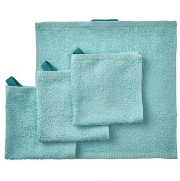 IKEA ręcznik ścierka DIMFORSEN 30x30 turkus 4szt