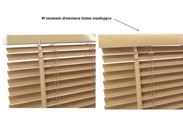 ДЕРЕВЯННЫЕ жалюзи 25мм Натуральные 50х140см