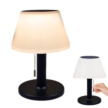 LAMPKA BIURKOWA SOLARNA LAMPA STOŁOWA ABAŻUR DEKORACYJNA SYPIALNI SALONÓW