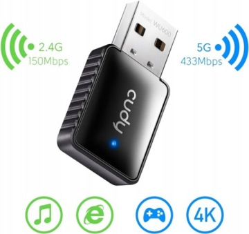 Сетевой адаптер USB 2.0 Wi-Fi 5 AC AP WU600