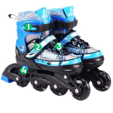 РОЛИКИ РЕГУЛИРУЕМЫЕ РОЛИКОВЫЕ КОНЬКИ Светящиеся светодиодные КОЛЕСА Резиновые колеса Размер 35-38