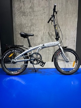 Дорожник ONYX складной велосипед планетарная рама колеса 12 дюймов 20 дюймов серебристый