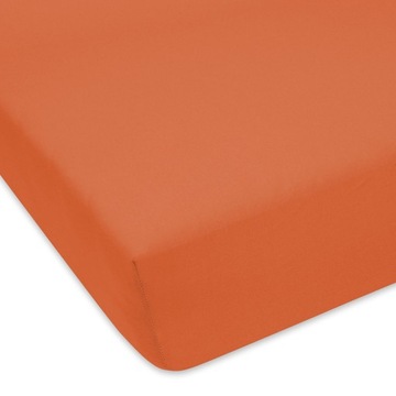 Prześcieradło rude z gumką na materac 70x160 cm z jerseyu brązowe
