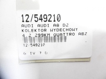 AUDI A8 D2 KOLEKTOR VÝFUKOVÝ 4,2 V8 077253034E