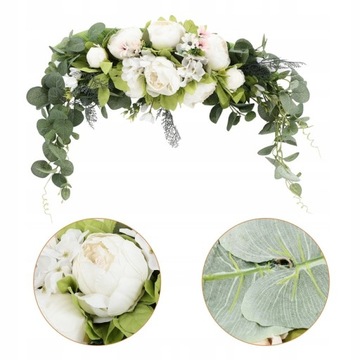 Дверной венок из пионов Цветочная арочная композиция