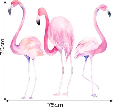 Наклейки на стену 100 см Фламинго для комнаты