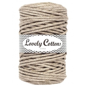 Sznurek pleciony do makram Lovely Cotton 5mm Latte