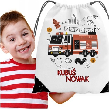 WOREK PLECAK DO PRZEDSZKOLA SZKOŁY PRZEDSZKOLAKA DZIECKA Z IMIENIEM WZORY