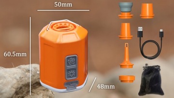 НАСОС ДЛЯ МАТРАСА GIGA PUMP 4.0 С ЛАМПОЙ 3В1 USB-C