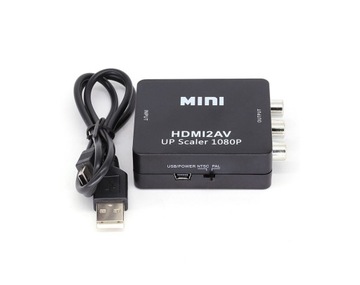 Конвертер HDMI в композитное видео CVBS, черный