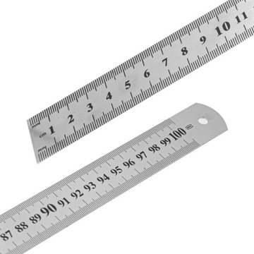 LINIJKA MIARA METALOWA DWUSTRONNA 100 CM / 40 CALI TRWAŁA
