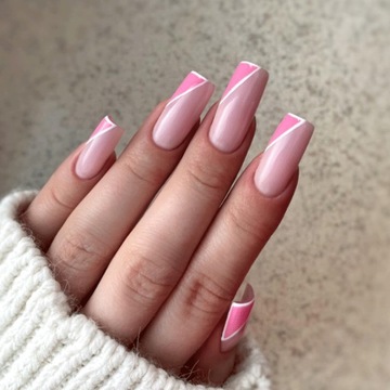 Flexi Tips Насадки для наращивания ногтей, 500 шт., квадратная коробка