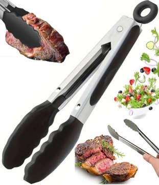 Универсальные кухонные щипцы Pawki для тефлонового приготовления мяса, салатов и жарки на гриле.