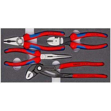 KNIPEX ZESTAW SZCZYPIEC 4CZ., WKŁADKA PIANKOWA