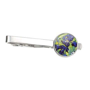 Men New Fashion Van Gogh Oil Painting Tie Clips