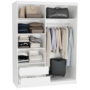 Szafa przesuwna Rivano V 150 cm z lustrem