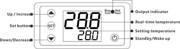 РЕГУЛЯТОР ТЕМПЕРАТУРЫ ТЕРМОСТАТ W3231 DC12V