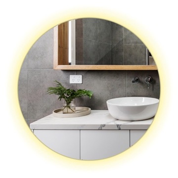 Lustro LED podświetlane do Salonu Sypialni fi 60cm
