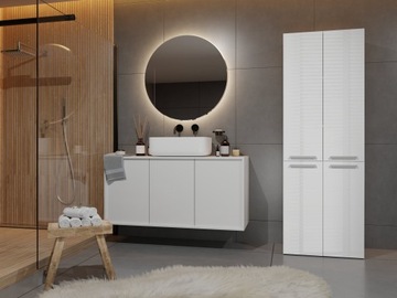 ШКАФ КНИЖНЫЙ ШКАФ СТОЛБ NEL DD 1K КОРЗИНА 60 СМ Сплошной БЕЛЫЙ