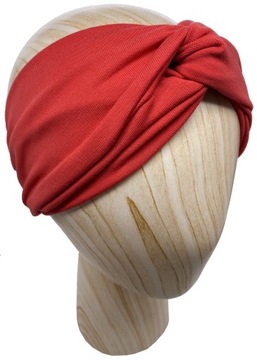 Opaska damska na głowę Turban Truskawkowy