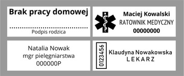 PIECZĄTKA mała firmowa lekarska imienna PROJEKT