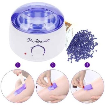 НАГРЕВАТЕЛЬ ВОСКОВ ТВЕРДЫЙ ВОСК + НАБОР ДЛЯ ДЕПИЛЯЦИИ