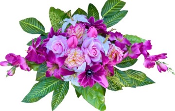 Большой букет на кладбище, украшение могилы, цветы, розы.